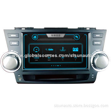 10.1" 2 DIN Android 4.1.1, OBD/OBDII, 3G, Wi-Fi, Car GPS Navigation for Toyota Highlander